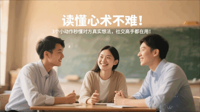 讀心術不難！3個小動作秒懂對方真實想法，社交高手都在用！